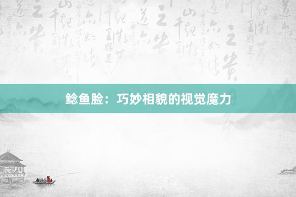 鲶鱼脸:巧妙相貌的视觉魔力